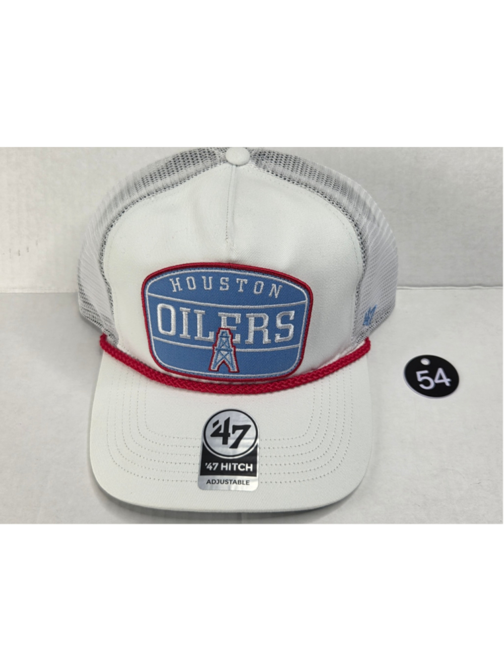 Men's 47 Brand Houston Oilers NFL Trucker Hat One Size White Blue